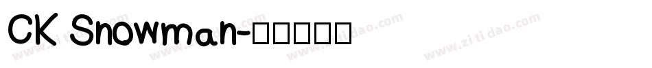 CK Snowman字体转换